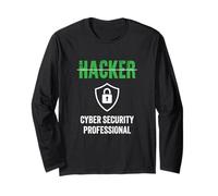 Cyber Security Professionista Titolo di lavoro Hackers Tech Maglia a Manica