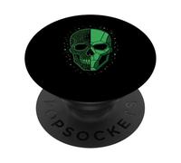 Cyber Security Skull Mask Glitch Urban Techwear Estetica PopSockets PopGrip Adesivo
