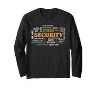 Cyber Security Word Cloud IT InfoSec Minaccia Termini Progettazione Maglia a Manica