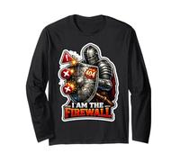 Cyber Sentinel Knight Protegge Il Tuo Regno Digitale Maglia a Manica