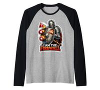 Cyber Sentinel Knight Protegge Il Tuo Regno Digitale Maglia con Maniche Raglan