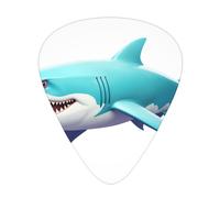 Cyber Shark Byte - Set di 12 plettri per chitarra, sottili, medi e spessi, adatti per chitarra, basso, chitarra elettrica e ukulele