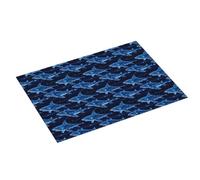 Cyber Shark - Tappetino scolapiatti grande per bancone della cucina, 45,7 x 61 cm, in microfibra, assorbente, per bancone della cucina, antiscivolo, con anello per appendere