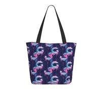 Cyber Style Fox Print Tote Bag per le donne, grande borsa a tracolla con cerniera, borse per lavoro e viaggi