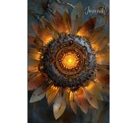Cyber Sunflower Journal: Glowing Steampunk Flower Notebook | Dreamy Zen Writing with Surreal Cyberpunk Design, Tranquil & Magical Aesthetic