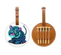 Cyber Tiger Circuit - Borsa per tee da golf, facile da trasportare e più efficiente nel giocare a golf, colore: Marrone