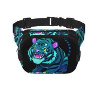 Cyber Tiger Circuit Printed - Marsupio multifunzione, unisex, alla moda, per viaggi e sport