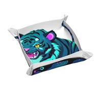 Cyber Tiger Circuit - Vassoio portaoggetti in pelle, portachiavi, monete, orologi, orecchini e altri accessori, un must per la casa