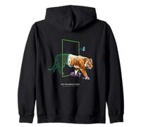Cyber Tiger - Design futuristico per la Fuga dal portale Felpa con Cappuccio