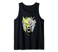 Cyber Wolf Futuristico Animal Design Canotta