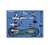 CYBERNOVA Professional Kit doppia azione trigger aria dipingere controllo CON 0,2/0,3/0,5 millimetri ago della spazzola di aria pistola a spruzzo per il trucco Modello smalti Body Art