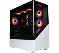 CYBERPOWERPC PC Gaming Luxe - AMD Ryzen 7 9800X3D, NVIDIA RTX 5060, 32GB RAM, 2TB NVMe SSD, Alimentatore 650W, Windows 11, Raffreddamento Liquido, Amethyst Curve White