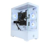 CyberpowerPC Wyvern Gaming PC - AMD Ryzen 5 5500, Nvidia RTX 5060 Ti 8GB, 16GB RAM, 1TB NVMe SSD, 650W 80+ PSU, Wi-Fi, Windows 11, Prism Panoramic RGB White