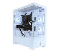 CyberpowerPC Wyvern Gaming PC - AMD Ryzen 7 5700X, Nvidia RTX 5060 8GB, 16GB RAM, 1TB NVMe SSD, 650W 80+ PSU, Wi-Fi, Windows 11, Prism Panoramic RGB White