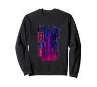 Cyberpunk Cityscape Design per i seguaci di Sci Fi Felpa