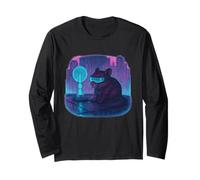 Cyberpunk Degu Runner Città Futura Maglia a Manica