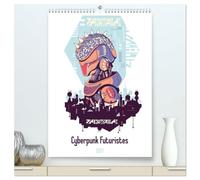 Cyberpunk Futuristes (Calendrier mural haut de gamme 2027 DIN A2 horizontal), CALVENDO calendrier mensuel: Cyberpunk : Un monde rempli de robots futuristes, de cyborgs et d'action de science-fiction !