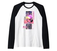 Cyberpunk giapponese anime in Retro 90s Cyberpunk Vaporwave Maglia con Maniche Raglan