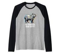 Cyberpunk Glitch Vaporwave No Thoughts Empty Capybara Vibes Maglia con Maniche Raglan
