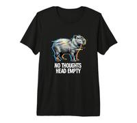 Cyberpunk Glitch Vaporwave No Thoughts Empty Capybara Vibes Maglietta Premium