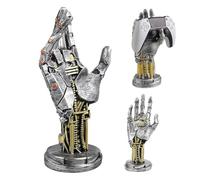 Cyberpunk headset supporto per cuffie controller supporto per braccio robotico gamer decorazione da scrivania in resina accessori da gioco per decorazioni da scrivania per PS5/Xbox argento-oro A