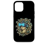Cyberpunk Medusa VR Headset Divertente Mitologia Greca Gamer Art Custodia per iPhone 12/12 Pro