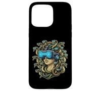 Cyberpunk Medusa VR Headset Divertente Mitologia Greca Gamer Art Custodia per iPhone 15 Pro Max