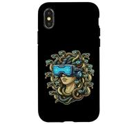 Cyberpunk Medusa VR Headset Divertente Mitologia Greca Gamer Art Custodia per iPhone X/XS