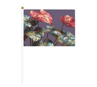 Cyberpunk - Mini bandiere a forma di foglia, resistenti, 14 x 20 cm, piccole bandiere su bastoncini, per esterni, cortile e giardino, confezione da 6 e 10 pezzi