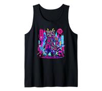 Cyberpunk Raccoon Samurai Guerriero Giapponese Anime Otaku Canotta