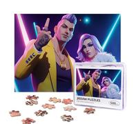 Cyberpunk Rock Puzzle da 500 pezzi personalizzati con foto puzzle con borsa portaoggetti, puzzle impegnativo per adulti, decorazione per la casa e matrimonio (52 x 38 cm)