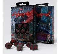 Cyberpunk Rosso Sangue Sopra Cromo RPG Dadi Set, Nero e Rosso, Q-WORKSHOP