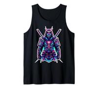Cyberpunk Samurai Colore Luminoso Giapponese Manga Anime Robot Canotta