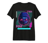 Cyberpunk Sloth Punker | Cyber Punk futuristico Maglietta Premium