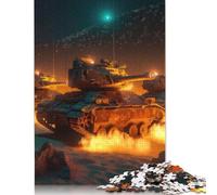 Cyberpunk Tank Battle 1000 puzzle per adulti con materiali amichevoli. Fantastici puzzle per adulti per ragazzi e ragazze, 1000 pezzi (75x50 cm).