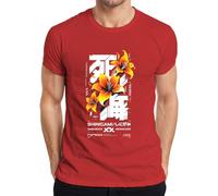 Cyberpunk Tech - Maglietta da uomo con giglio arancione, Colore: rosso, L