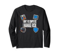 Cybersecurity I Don't Fix Computers I Manage Risk Maglia a Manica