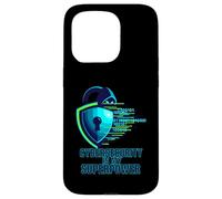 Cybersecurity Is My Superpower IT Tech Hacker Custodia per iPhone 15 Pro