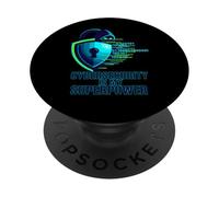 Cybersecurity Is My Superpower IT Tech Hacker PopSockets PopGrip Adesivo
