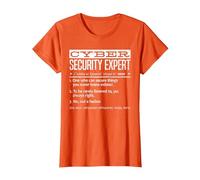 Cybersecurity Professional - Cybersecurity Definition Codificatore Maglietta, Donna, Arancio, M
