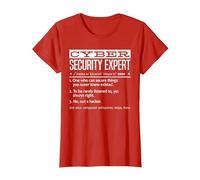 Cybersecurity Professional - Cybersecurity Definition Codificatore Maglietta, Donna, Rosso, XS