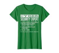 Cybersecurity Professional - Cybersecurity Definition Codificatore Maglietta, Donna, Verde Mela, XXL