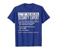 Cybersecurity Professional - Cybersecurity Definition Codificatore Maglietta, Uomo, Blu Reale, XXL