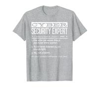 Cybersecurity Professional - Cybersecurity Definition Codificatore Maglietta, Uomo, Grigio Melange, M