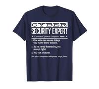 Cybersecurity Professional - Cybersecurity Definition Codificatore Maglietta, Uomo, Navy, XL