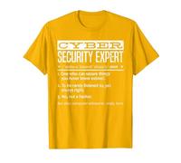 Cybersecurity Professional - Cybersecurity Definition Codificatore Maglietta, Uomo, Oro Brillante, M