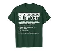 Cybersecurity Professional - Cybersecurity Definition Codificatore Maglietta, Uomo, Verde Foresta, M