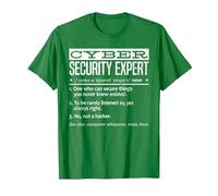 Cybersecurity Professional - Cybersecurity Definition Codificatore Maglietta, Uomo, Verde Mela, S