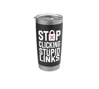 Cybersecurity Smetti di fare clic su Hacker Cyber Security Tech Bicchiere termico in acciaio inox doppia parete