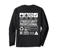 Cybersecurity Supporto IT Ingegnere della sicurezza informatica Scherzo Lato posteriore Maglia a Manica